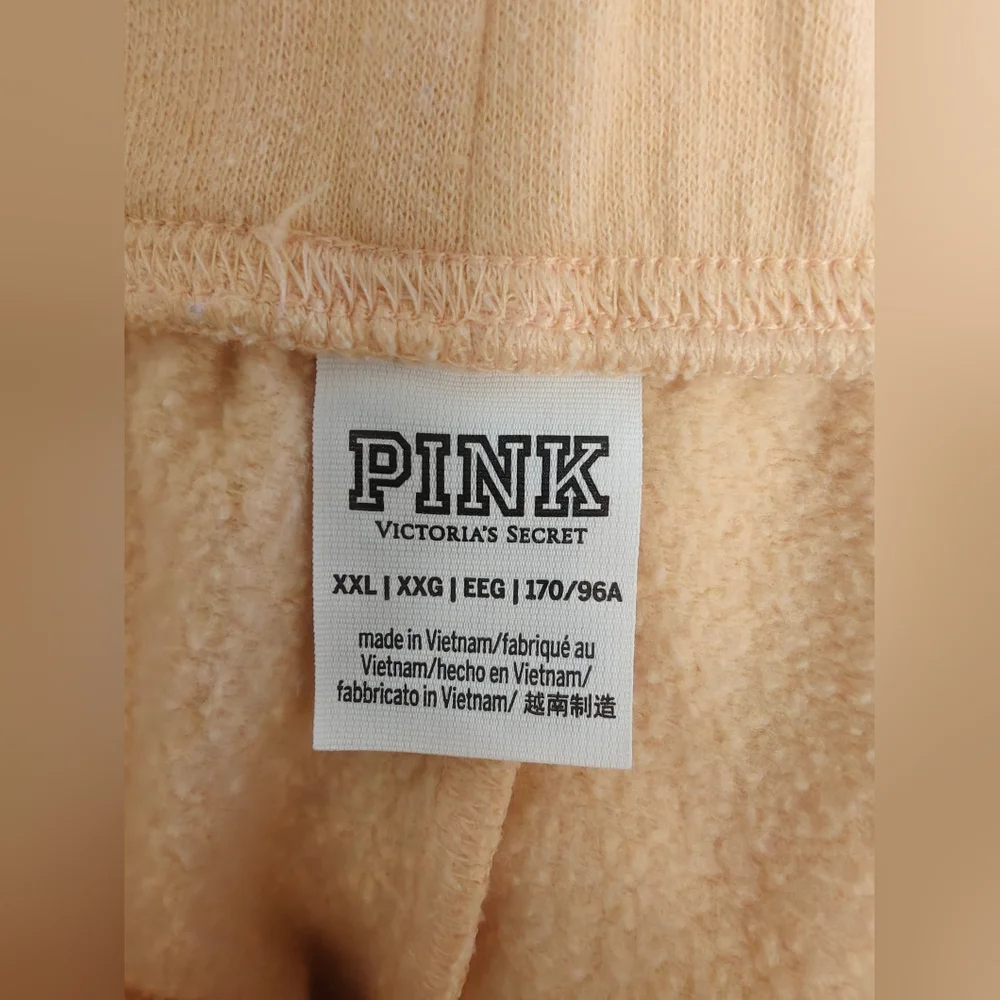 PINK Victoria's Secret Everyday Lounge Baggy Campus Yellow Sweatpants Size XXL - Picture 5 of 5